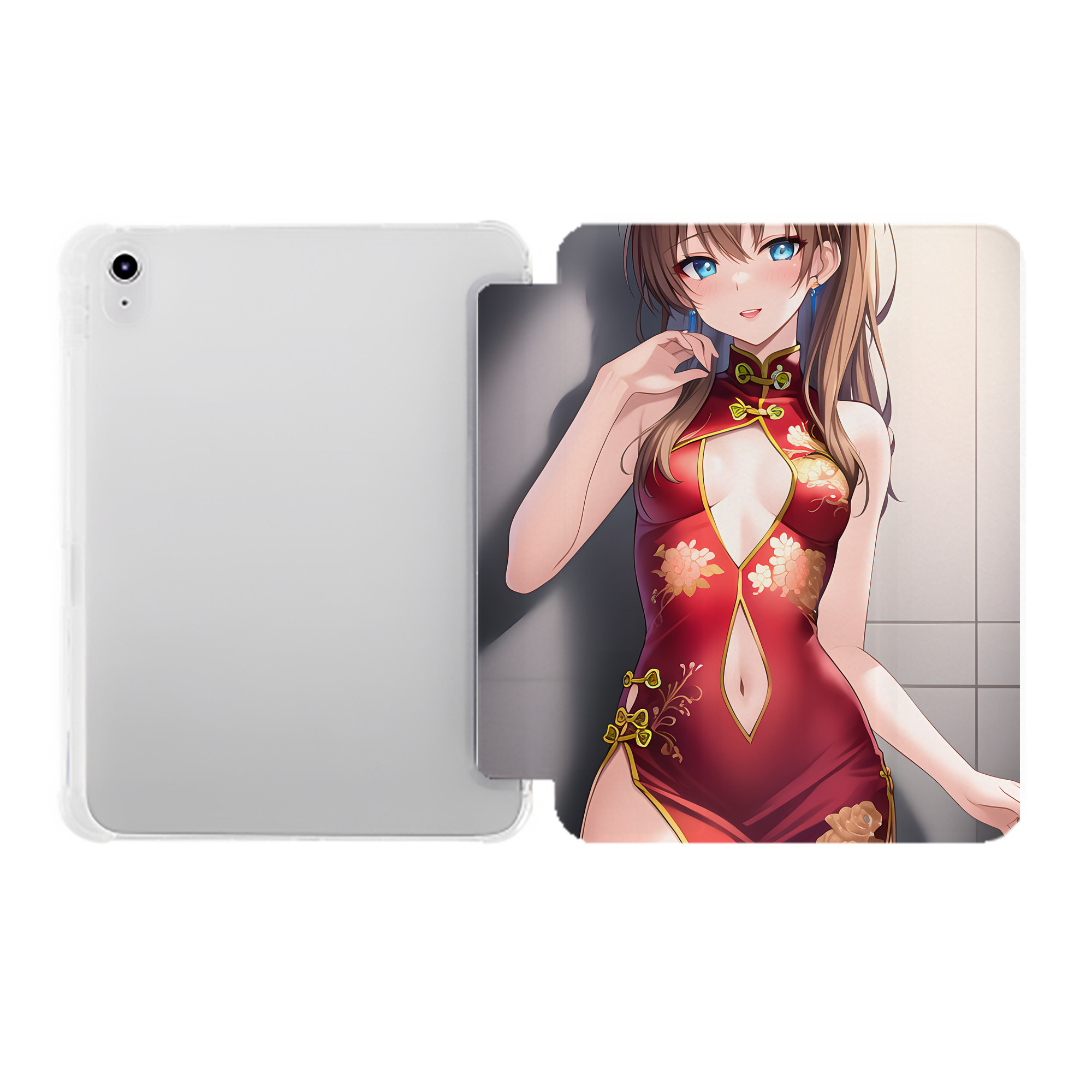 （画像用） EVA 新世紀エヴァンゲリオン IPad ケース ペン収納付き 三つ折りスタンド PUレザー×シリコン 対応機種9.5/10.5/10.9インチ